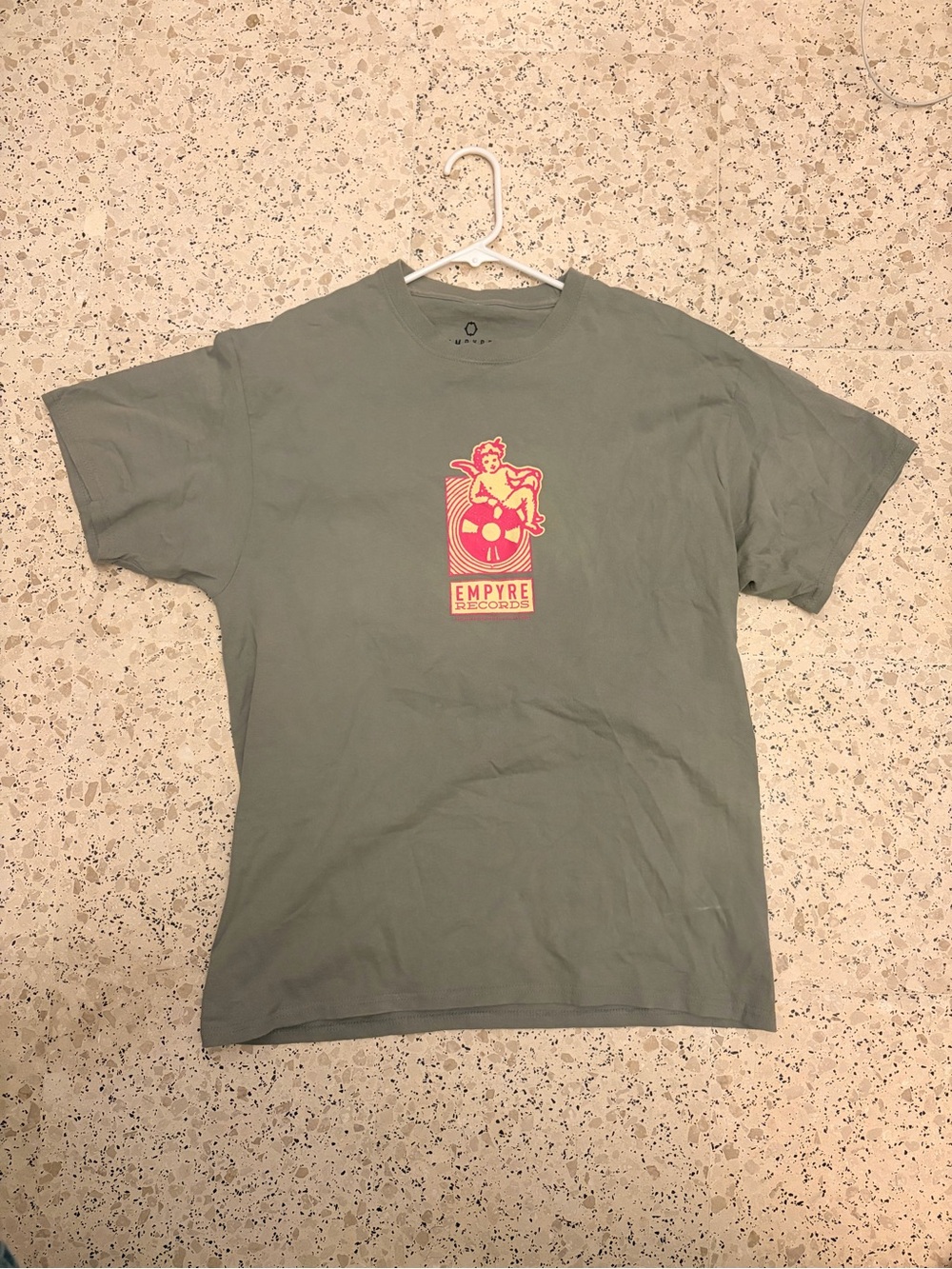 Empyre Grey Tee with Pink & Cream Graphic